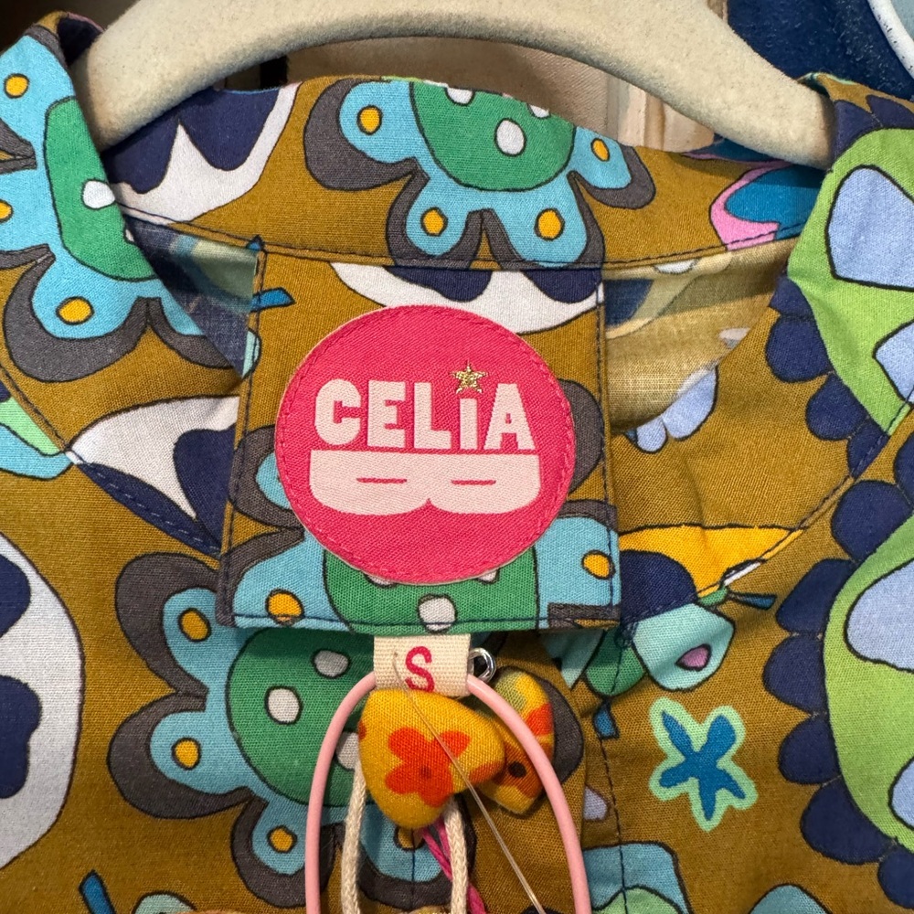 Celia B- NWT Karisismi Buttondown Multicolored Longsleeve Mini Dress - Picture 3 of 8